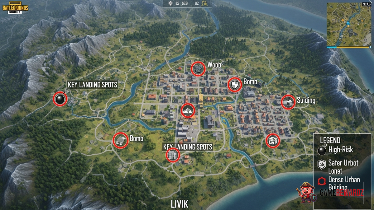 Best BGMI Landing Spots in Livik